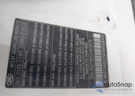 2016 Land Rover Lr4 z USA, uszkodzony, nr VIN SALAG2V6XGA803078